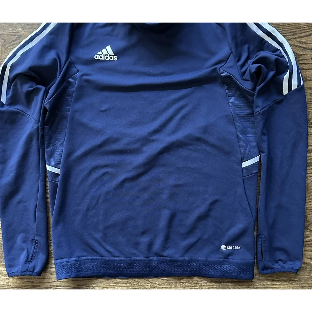 Adidas Mens Condivo 22 Pro Soccer Training Top COLD.RDY Navy Blue HA6253